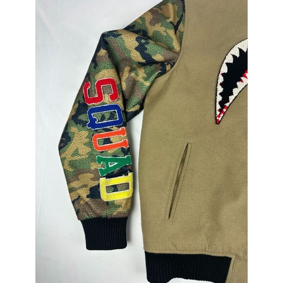 Mens Varsity Jacket/Bomber S Hudson Ape Kill Outerwear Vintage Sharks - Picture 7 of 11